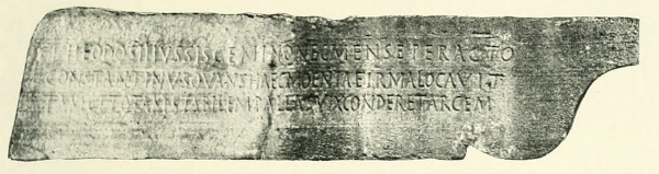 Inscription in Honour Of Theodosius II. and the Prefect Constantine.